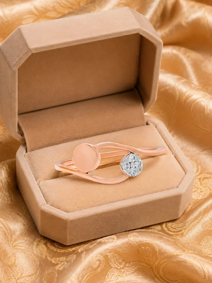 Elegant Rose Gold Diamond Ring ALR00810