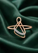 Elegant Rose Gold Diamond Ring ALR00804